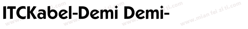 ITCKabel-Demi Demi字体转换